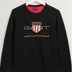 GANT AMERICAN SPORTSWEAR ΜΑΥΡΟ ΛΑΙΜΟΚΟΨΗ ΓΥΝΑΙΚΕΙΟ