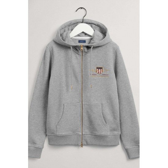 GANT ΖΑΚΕΤΑ ΦΟΥΤΕΡ ΜΕ ΚΟΥΚΟΥΛΑ ΓΚΡΙ