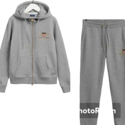 GANT ΣΕΤ ΦΟΡΜΕΣ ΖΑΚΕΤΑ ΜΕ ΚΟΥΚΟΥΛΑ ΓΚΡΙ 