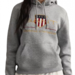 GANT AMERICAN SPORTSWEAR ΓΚΡΙ ME ΚΟΥΚΟΥΛΑ ΓΥΝΑΙΚΕΙΟ