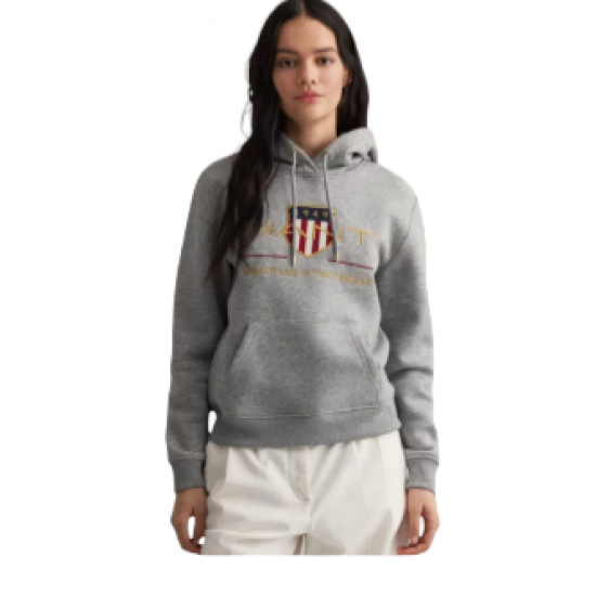 GANT AMERICAN SPORTSWEAR ΓΚΡΙ ME ΚΟΥΚΟΥΛΑ ΓΥΝΑΙΚΕΙΟ