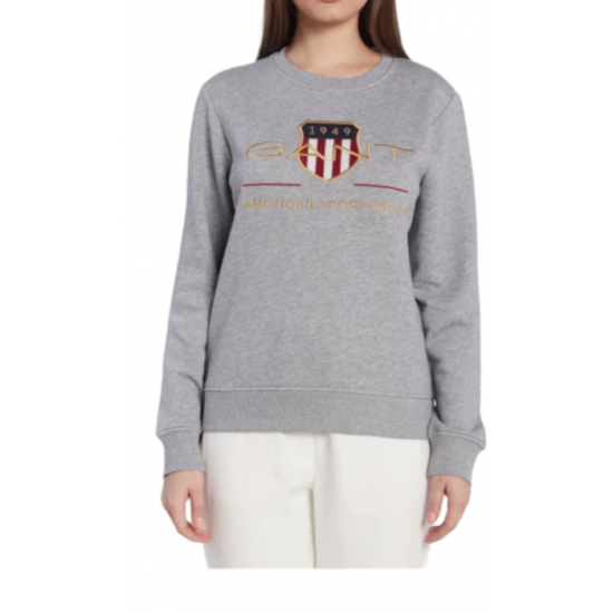 GANT AMERICAN SPORTSWEAR ΓΚΡΙ ΛΑΙΜΟΚΟΨΗ ΓΥΝΑΙΚΕΙΟ