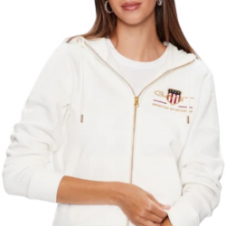 GANT ΖΑΚΕΤΑ ΦΟΥΤΕΡ ΜΕ ΚΟΥΚΟΥΛΑ ΛΕΥΚΗ ΓΥΝΑΙΚΕΙΑ