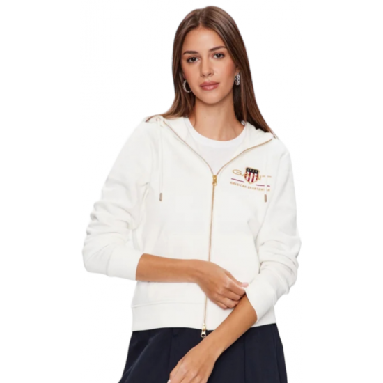 GANT ΖΑΚΕΤΑ ΦΟΥΤΕΡ ΜΕ ΚΟΥΚΟΥΛΑ ΛΕΥΚΗ ΓΥΝΑΙΚΕΙΑ