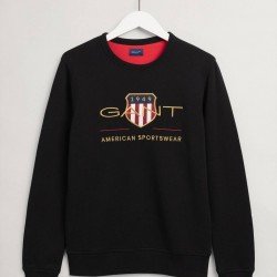 Ανδρικο Φούτερ λαιμοκοψη Gant American Sportwear μαυρο