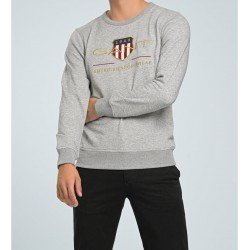 Ανδρικο Φούτερ λαιμοκοψη Gant American Sportwear γκρι