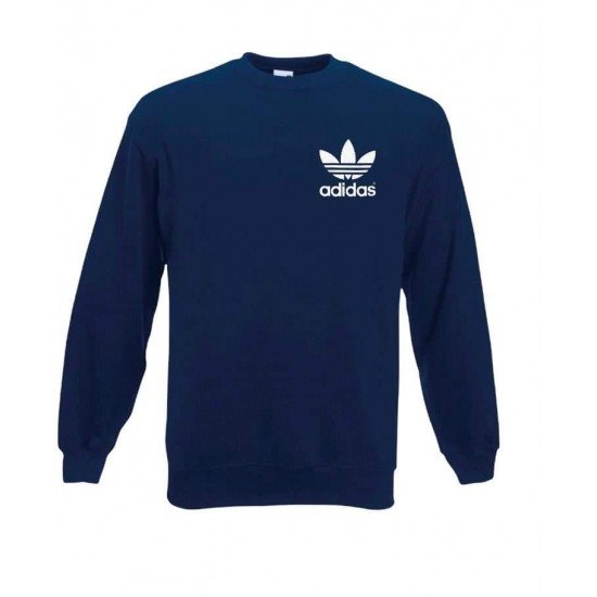 Ανδρικο Φούτερ λαιμοκοψη Adidas Trefoild μπλε σκουρο