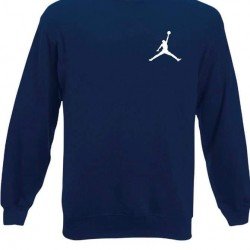 Ανδρικο Φούτερ λαιμοκοψη jordan μπλε σκουρο