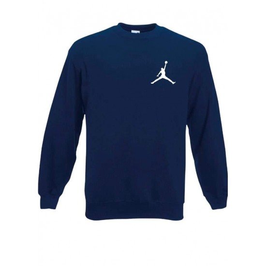 Ανδρικο Φούτερ λαιμοκοψη jordan μπλε σκουρο