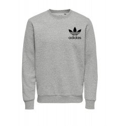 Ανδρικο Φούτερ λαιμοκοψη Adidas Trefoild γκρι
