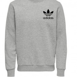 Ανδρικο Φούτερ λαιμοκοψη Adidas Trefoild γκρι