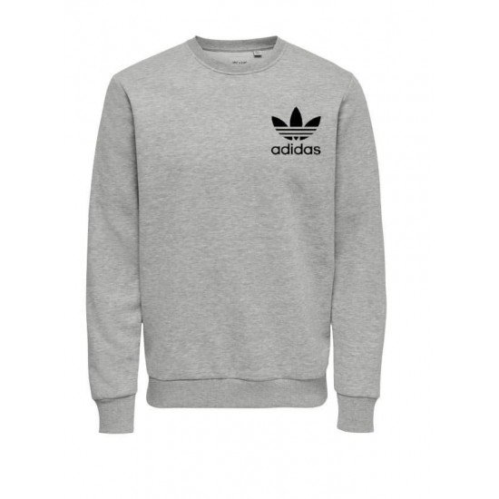Ανδρικο Φούτερ λαιμοκοψη Adidas Trefoild γκρι