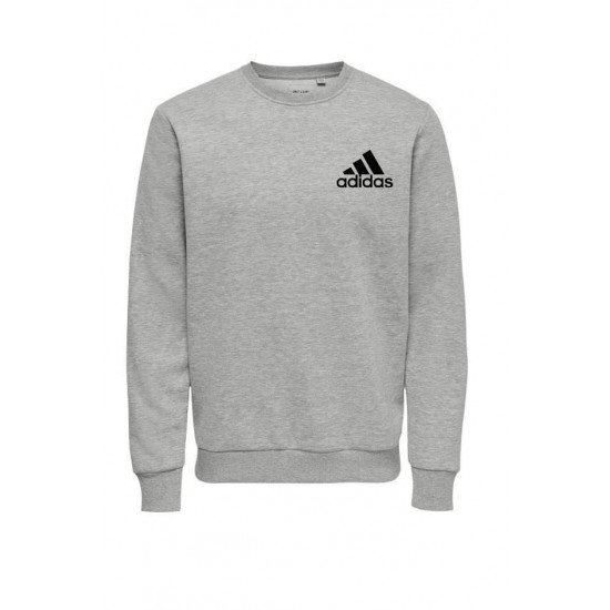 Ανδρικο Φούτερ λαιμοκοψη Adidas γκρι