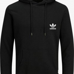 Ανδρικο Φούτερ Adidas Trefoild Hooded Μαύρο