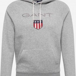 Φουτερ με κουκουλα γκρι Gant American Sportwear BIG LOGO