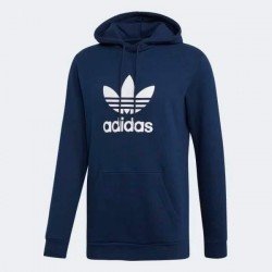 Φουτερ με κουκουλα μπλε Adidas