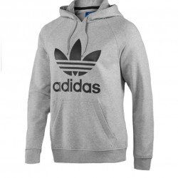 Φουτερ με κουκουλα γκρι Adidas trefoild