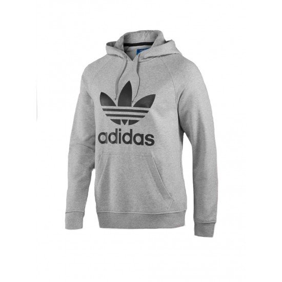 Φουτερ με κουκουλα γκρι Adidas trefoild