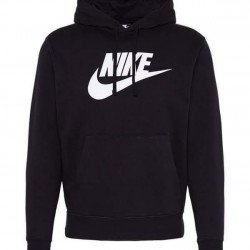 Φουτερ με κουκουλα μαυρο nike big logo
