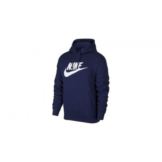 Φουτερ με κουκουλα μπλε nike big logo