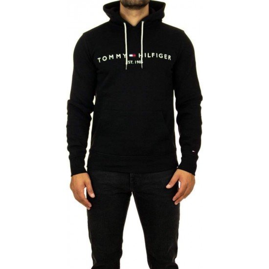 Φουτερ με κουκουλα μαυρο Tommy Hilfiger est
