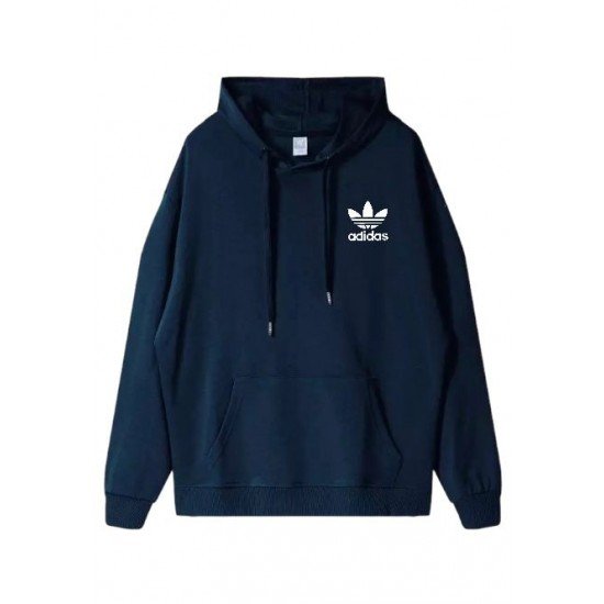 ΑΝΔΡΙΚΟ ΦΟΥΤΕΡ ADIDAS TREFOILD MΠΛΕ ΣΚΟΥΡΟ ME ΚΟΥΚΟΥΛΑ