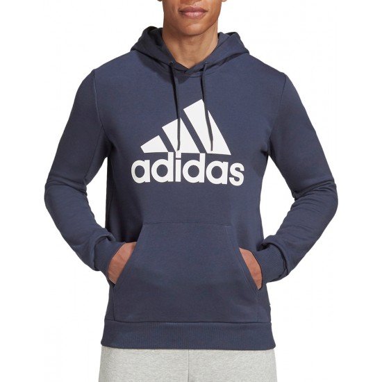 ΑΝΔΡΙΚΟ ΦΟΥΤΕΡ ADIDAS MΠΛΕ ΣΚΟΥΡΟ ME ΚΟΥΚΟΥΛΑ BIG LOGO