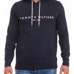 ΑΝΔΡΙΚΟ ΦΟΥΤΕΡ TOMMY HILFIGER EST MΠΛΕ ΣΚΟΥΡΟ ME ΚΟΥΚΟΥΛΑ BIG LOGO
