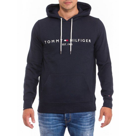 ΑΝΔΡΙΚΟ ΦΟΥΤΕΡ TOMMY HILFIGER EST MΠΛΕ ΣΚΟΥΡΟ ME ΚΟΥΚΟΥΛΑ BIG LOGO