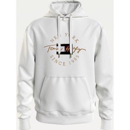 Φουτερ με κουκουλα λευκο Tommy Hilfiger New York big logo
