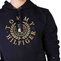 ΑΝΔΡΙΚΟ ΦΟΥΤΕΡ TOMMY HILFIGER ESTABLISHED MΠΛΕ ΣΚΟΥΡΟ ME ΚΟΥΚΟΥΛΑ BIG LOGO