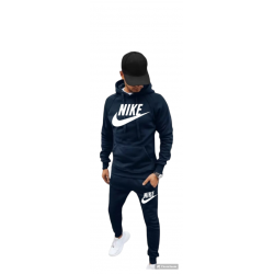 ΣΕΤ ΦΟΡΜΕΣ ΑΝΔΡΙΚΕΣ NIKE BIG LOGO ΜΠΛΕ ΜΕ ΚΟΥΚΟΥΛΑ 
