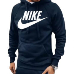 ΣΕΤ ΦΟΡΜΕΣ ΑΝΔΡΙΚΕΣ NIKE BIG LOGO ΜΠΛΕ ΜΕ ΚΟΥΚΟΥΛΑ 