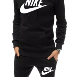 ΣΕΤ ΦΟΡΜΕΣ ΑΝΔΡΙΚΕΣ NIKE BIG LOGO ΜΑΥΡΟ  ΜΕ ΚΟΥΚΟΥΛΑ 