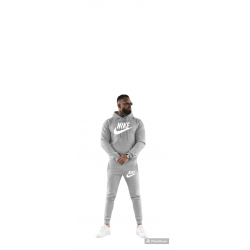 ΣΕΤ ΦΟΡΜΕΣ NIKE BIG LOGO ΜΕ ΚΟΥΚΟΥΛΑ ΓΚΡΙ 