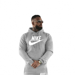 ΣΕΤ ΦΟΡΜΕΣ NIKE BIG LOGO ΜΕ ΚΟΥΚΟΥΛΑ ΓΚΡΙ 