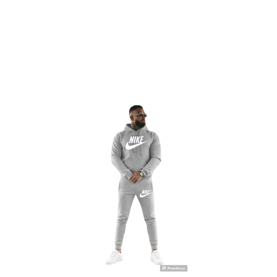 ΣΕΤ ΦΟΡΜΕΣ NIKE BIG LOGO ΜΕ ΚΟΥΚΟΥΛΑ ΓΚΡΙ 