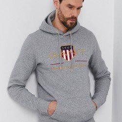 ΦΟΥΤΕΡ ΜΕ ΚΟΥΚΟΥΛΑ ΓΚΡΙ GANT AMERICAN SPORTWEAR BIG LOGO