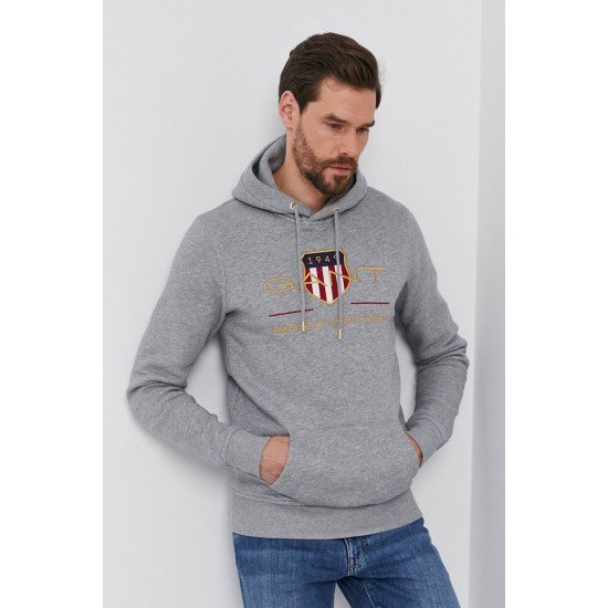 ΦΟΥΤΕΡ ΜΕ ΚΟΥΚΟΥΛΑ ΓΚΡΙ GANT AMERICAN SPORTWEAR BIG LOGO