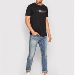  T SHIRT TOMMY HILFIGER  ΜΑΥΡΟ